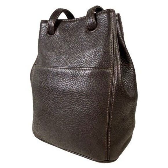 Coach Vintage Sonoma Drawstring Mahogany Pebbled Leather Bucket Bag 1998 #4923 - Picture 2 of 16